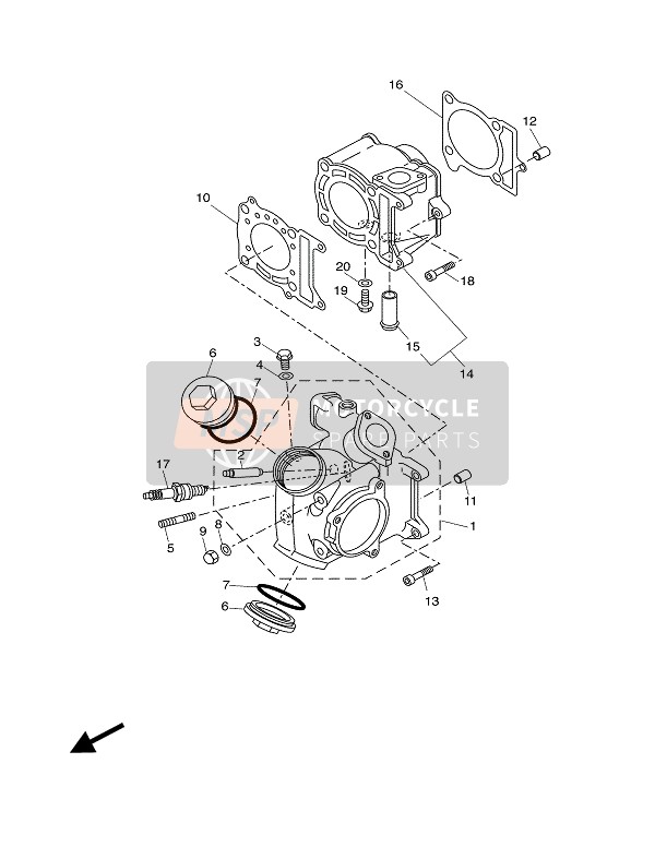 Yamaha XQ125 MAXSTER 2002 Cylinder for a 2002 Yamaha XQ125 MAXSTER